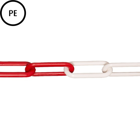 Conacord Plastik Zincir Kırmızı-Beyaz 8 mm