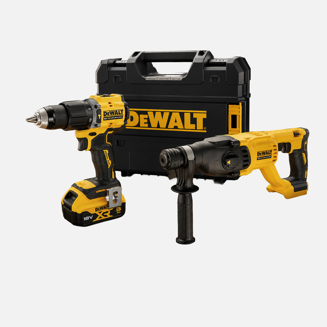    Dewalt DCD799P2T-QW Akülü Darbeli Matkap ve DCH1133NT-XJ Kömürsüz Solo Kırıcı Delici 2'li Makine Seti 