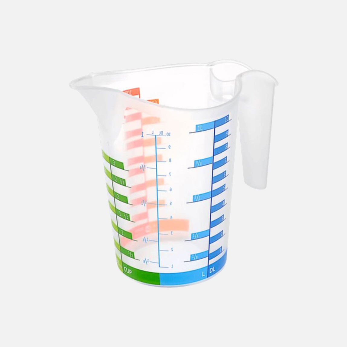    Home Puzzle Renkli Dereceli Plastik Ölçü Kabı 1000 ml 