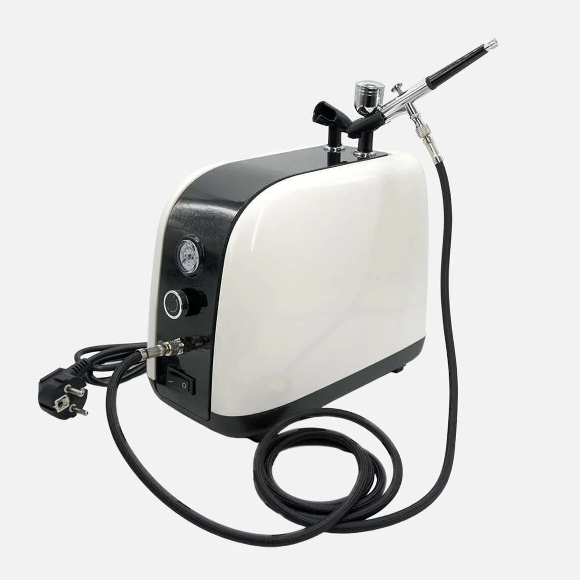    Rox 0067 Profesyonel Airbrush Kompresör Mini Boya Tabancası Seti 