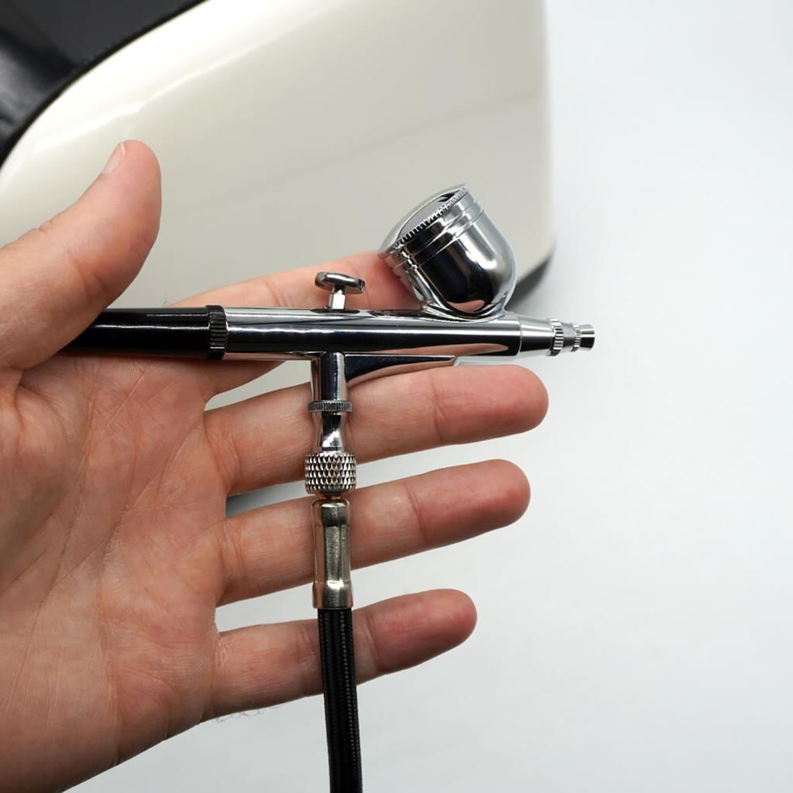    Rox 0067 Profesyonel Airbrush Kompresör Mini Boya Tabancası Seti 