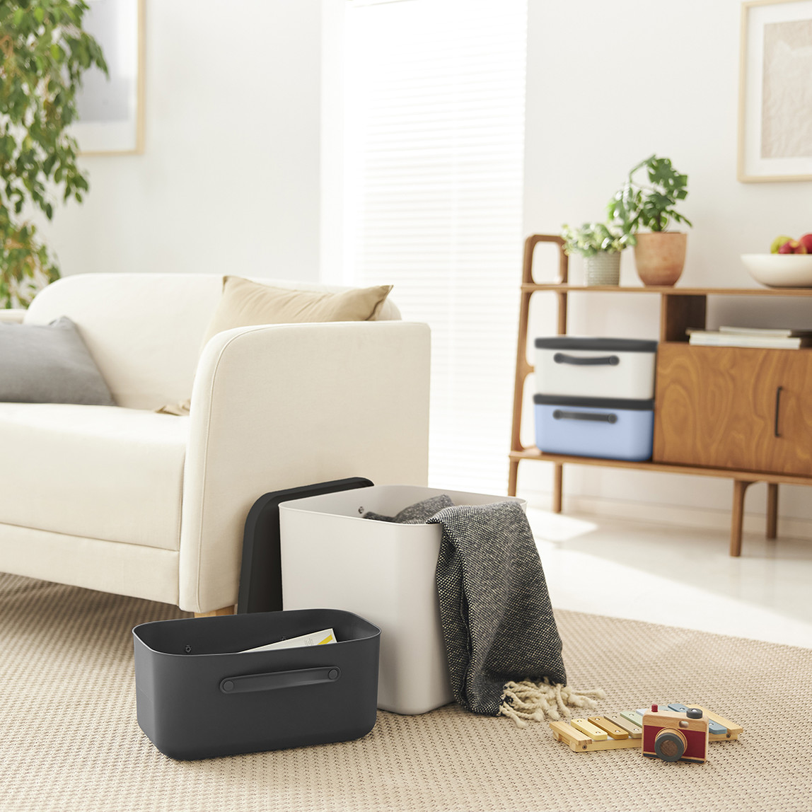    Rotho Mythen Kapaklı Saklama Kutusu Antrasit 55 Litre 