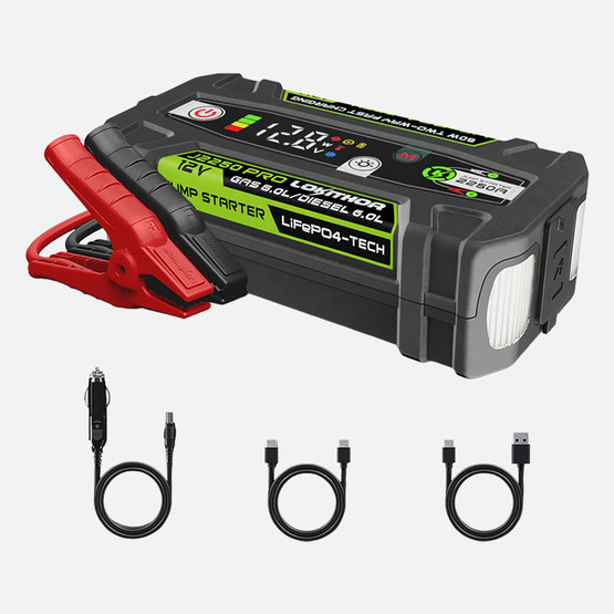 Lokithor J2250PRO 12V 2250Amp LiFePO4 Akıllı Akü Takviye, Powerbank ve Led Lamba