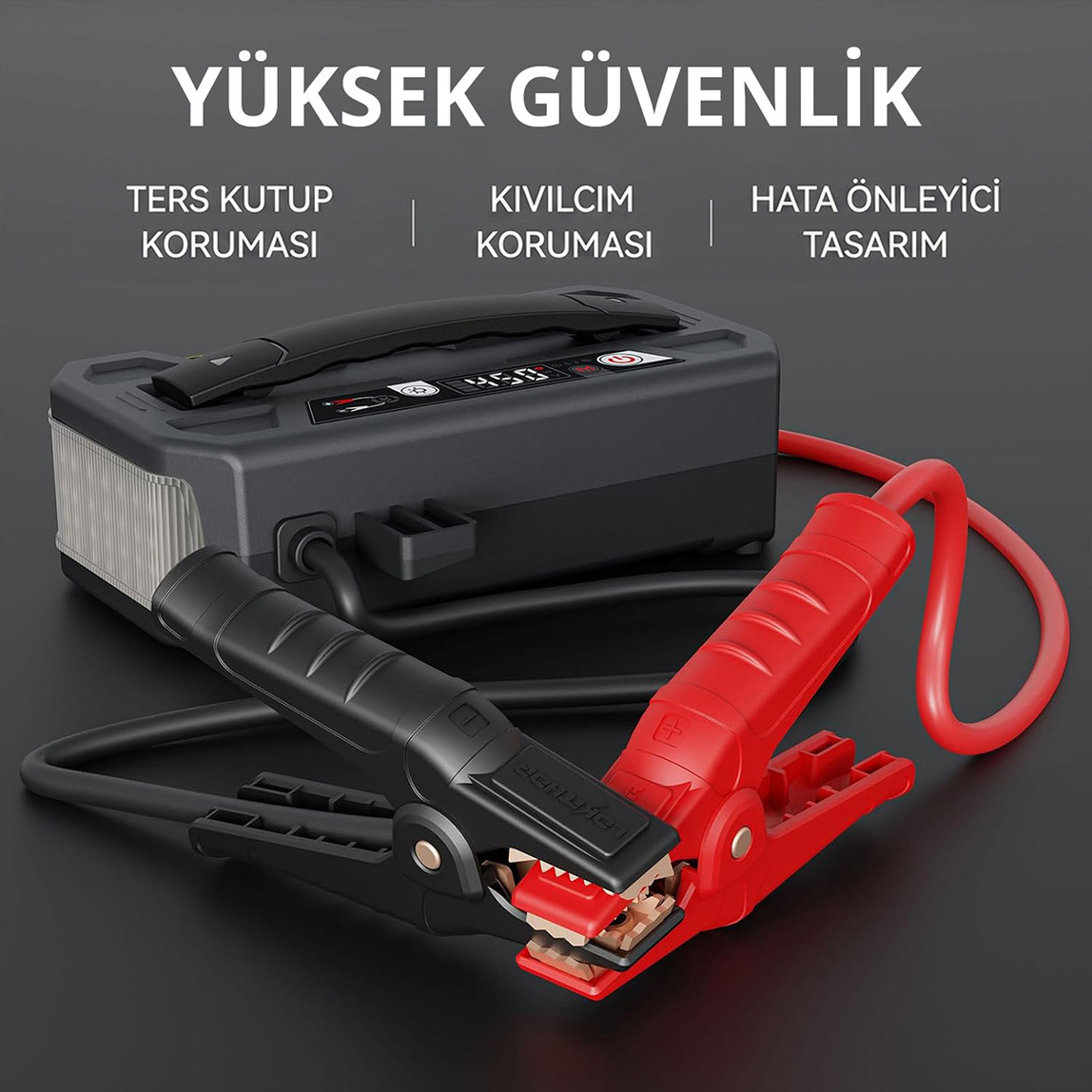    Lokithor J5000PRO 12V 5000Amp LiFePO4 Akıllı Akü Takviye, Powerbank ve Led Lamba 