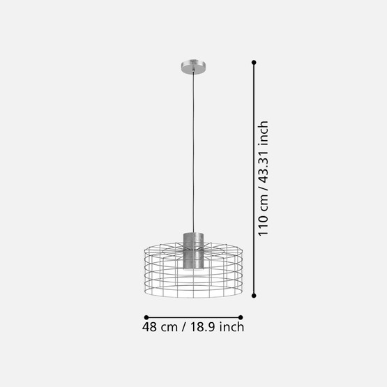 Eglo Milligan 40W E27 Duy 48cm Sarkıt