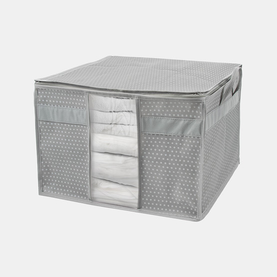Tvl HomePencereli Kazak Saklama Hurcu Gri 45x40x30 cm