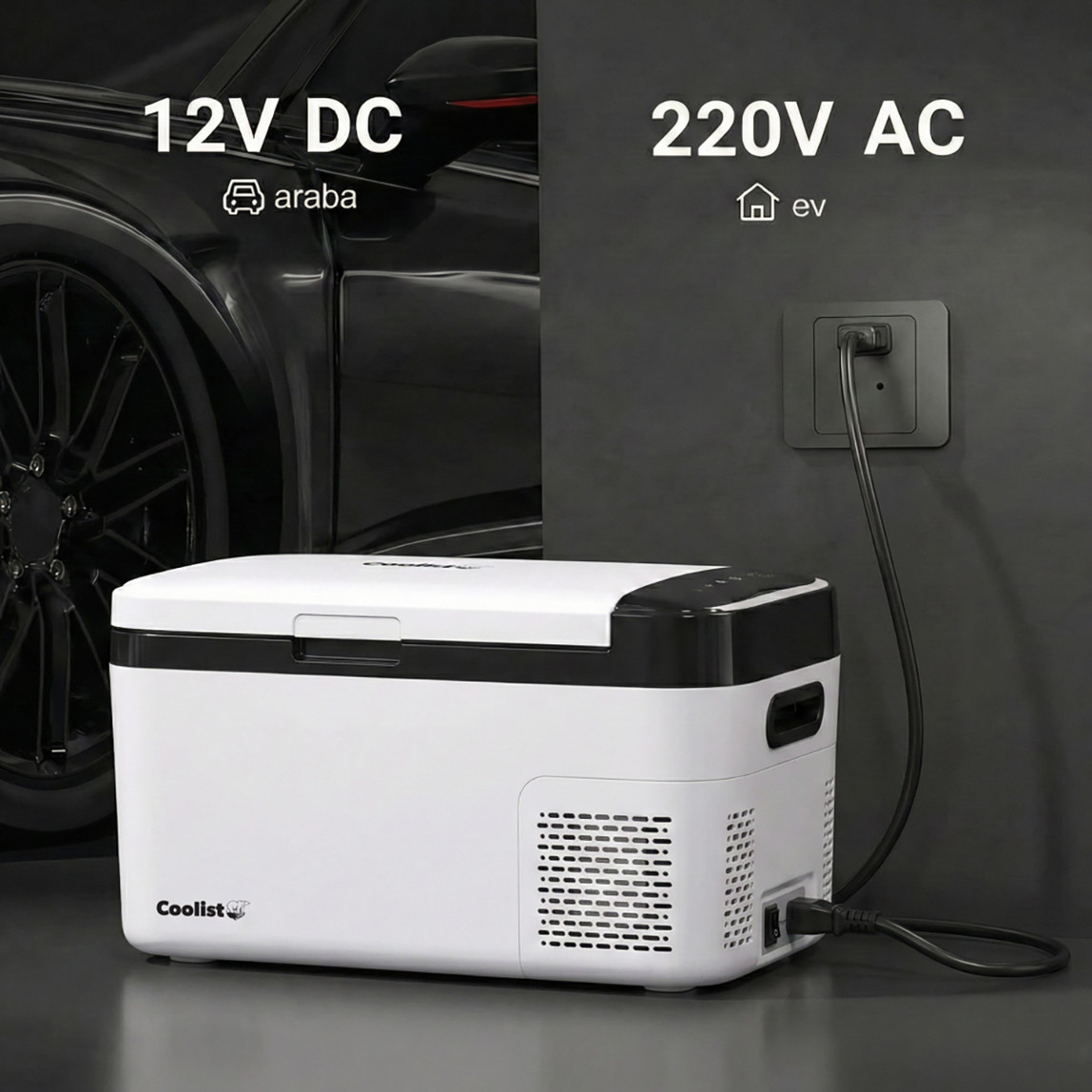    Coolist CLK25B 12/24Volt/ 220Volt 25 Litre Kompresörlü Bluetooth Bağlantılı Oto Buzdolabı  
 