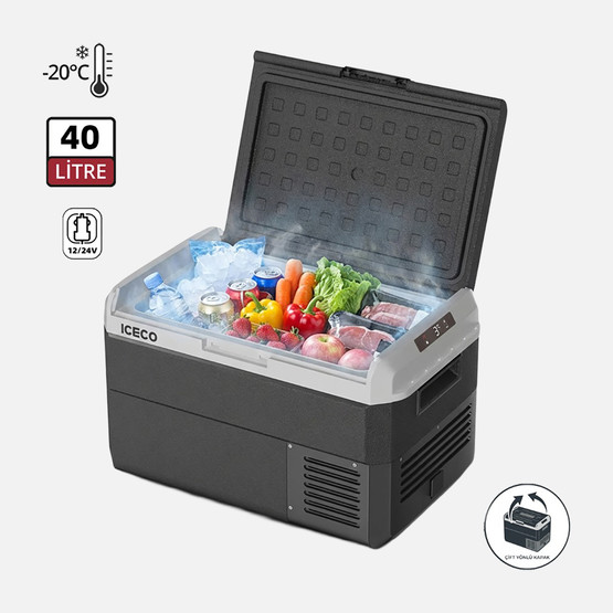 Iceco MCD40D 12/24Volt 40 Litre Kompresörlü Outdoor Oto Buzdolabı 
