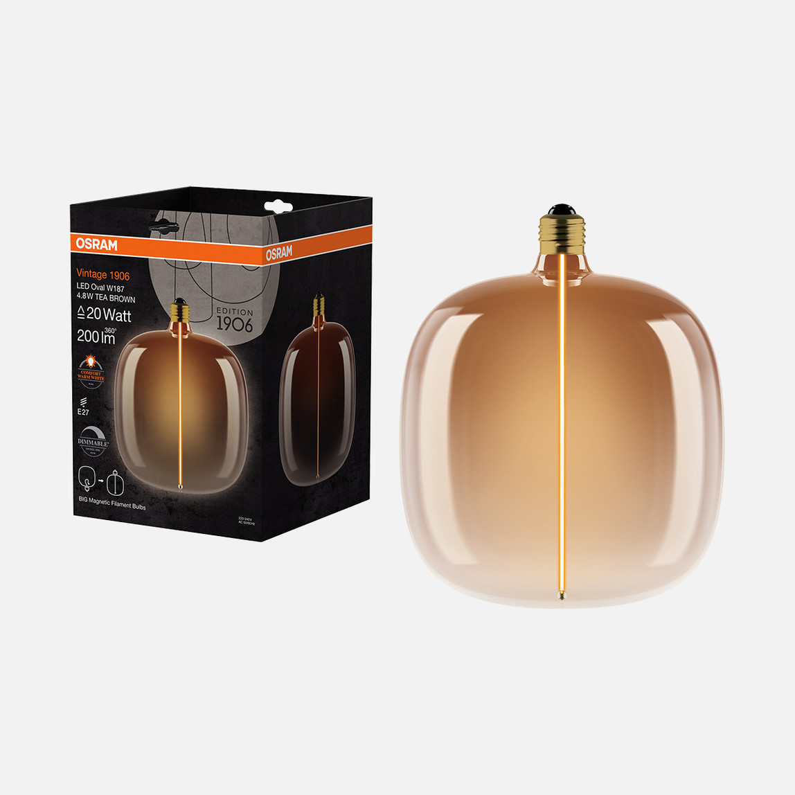    Osram 1906 Oval 4.8W E27 Dimmer LED Ampul 