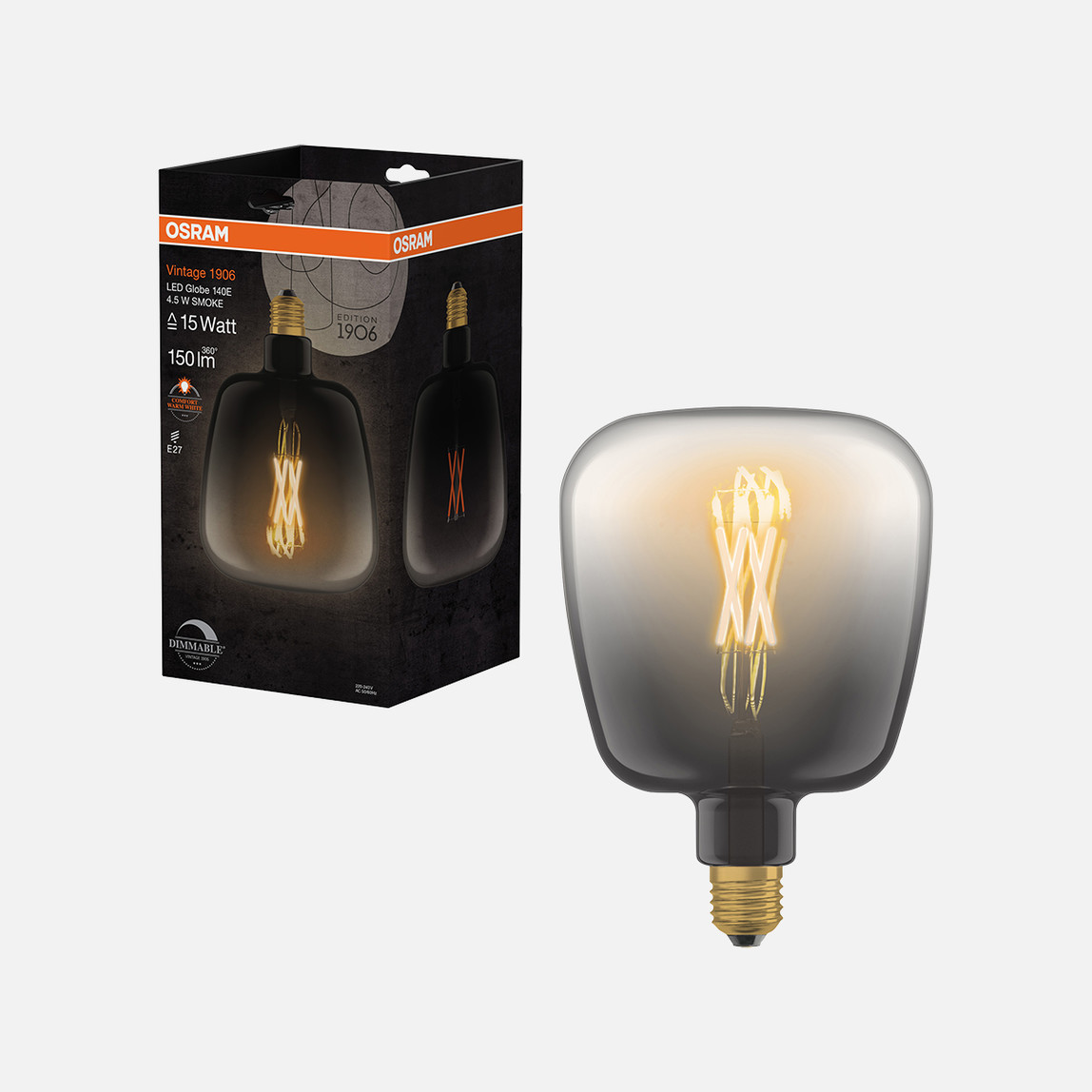    Osram 1906 Globe G140 4.5W E27 Dimmer LED Ampul 