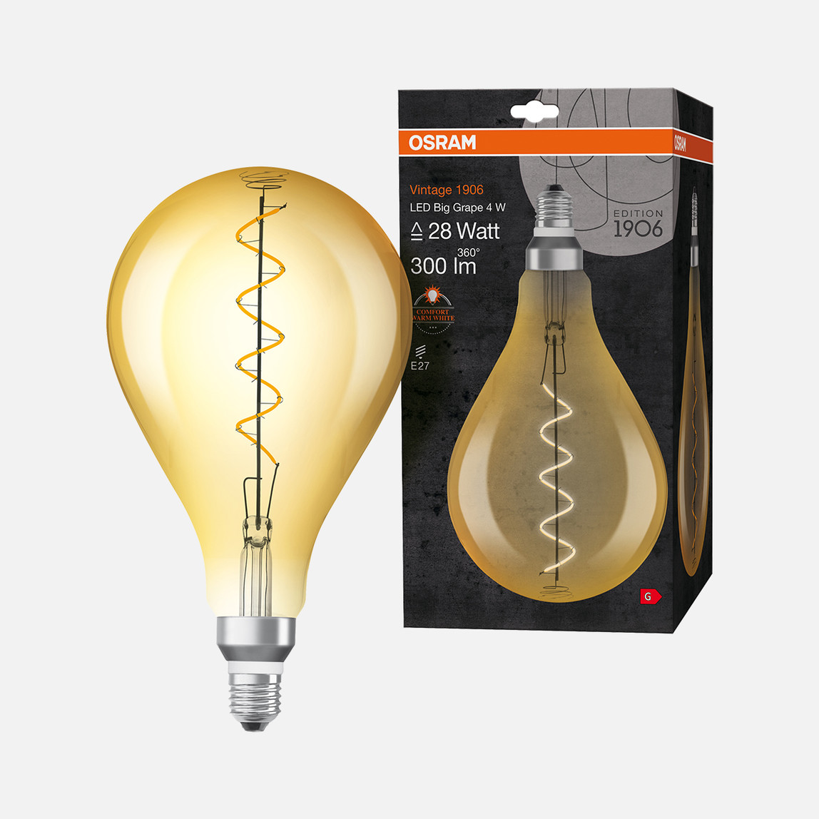    Osram 1906 Big Round 4W E27 LED Ampul 
