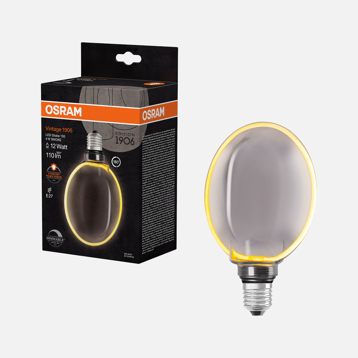    Osram 1906 Globe G130 4W E27 LED Ampul 