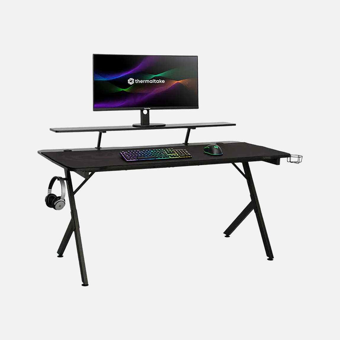    Adore Ryze Castle Karbon Fiber RGB Oyuncu Masası - Siyah 