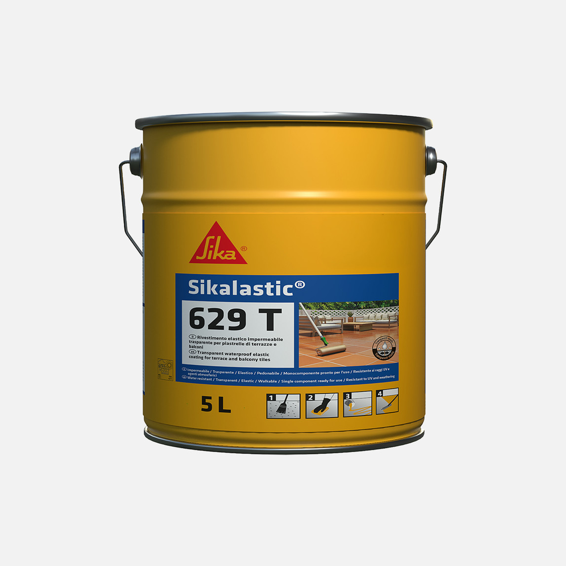    Sikalastic-629 T UV Dayanıklı Şeffaf Kaplama 5 Lt 