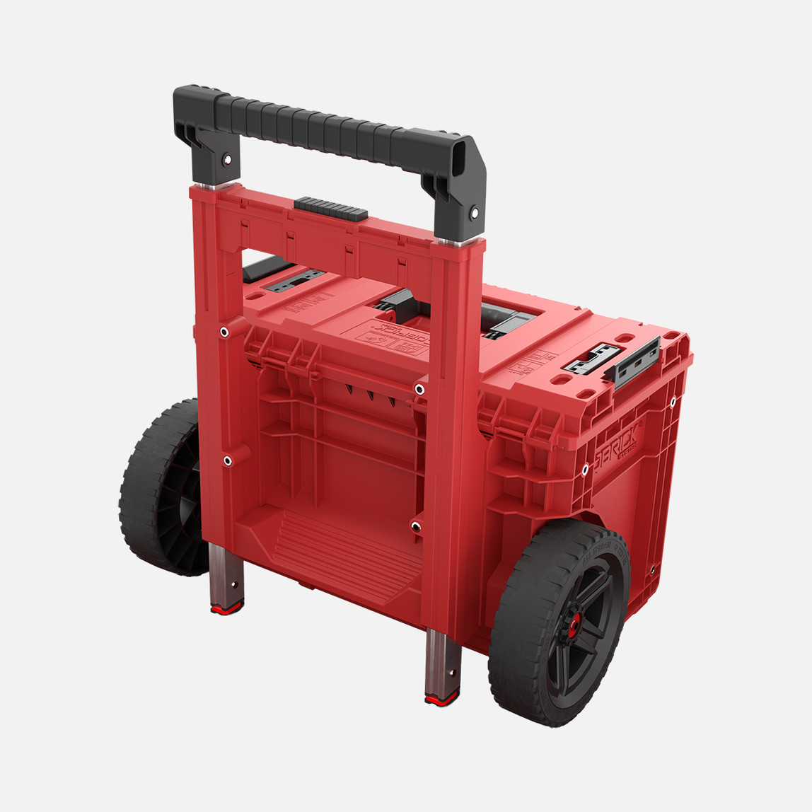    Qbrick System PRIME Cart RED Ultra HD 23cm Arazi Tekerlekli Takım Çantası, Su Geçirmez (IP66), Kırmızı, 37L 