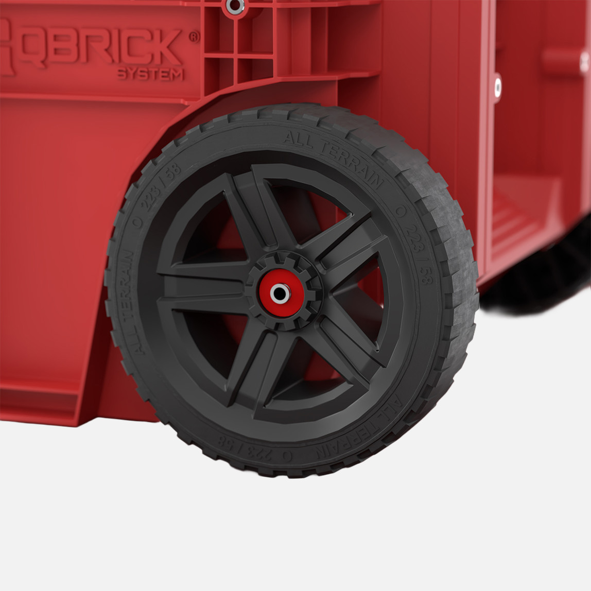    Qbrick System PRIME Cart RED Ultra HD 23cm Arazi Tekerlekli Takım Çantası, Su Geçirmez (IP66), Kırmızı, 37L 
