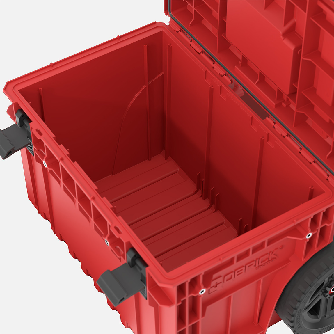    Qbrick System ONE Cart 2.0 RED Ultra HD Custom 52 L Tekerlekli Takım Çantası, Teleskopik Saplı, Kırmızı 