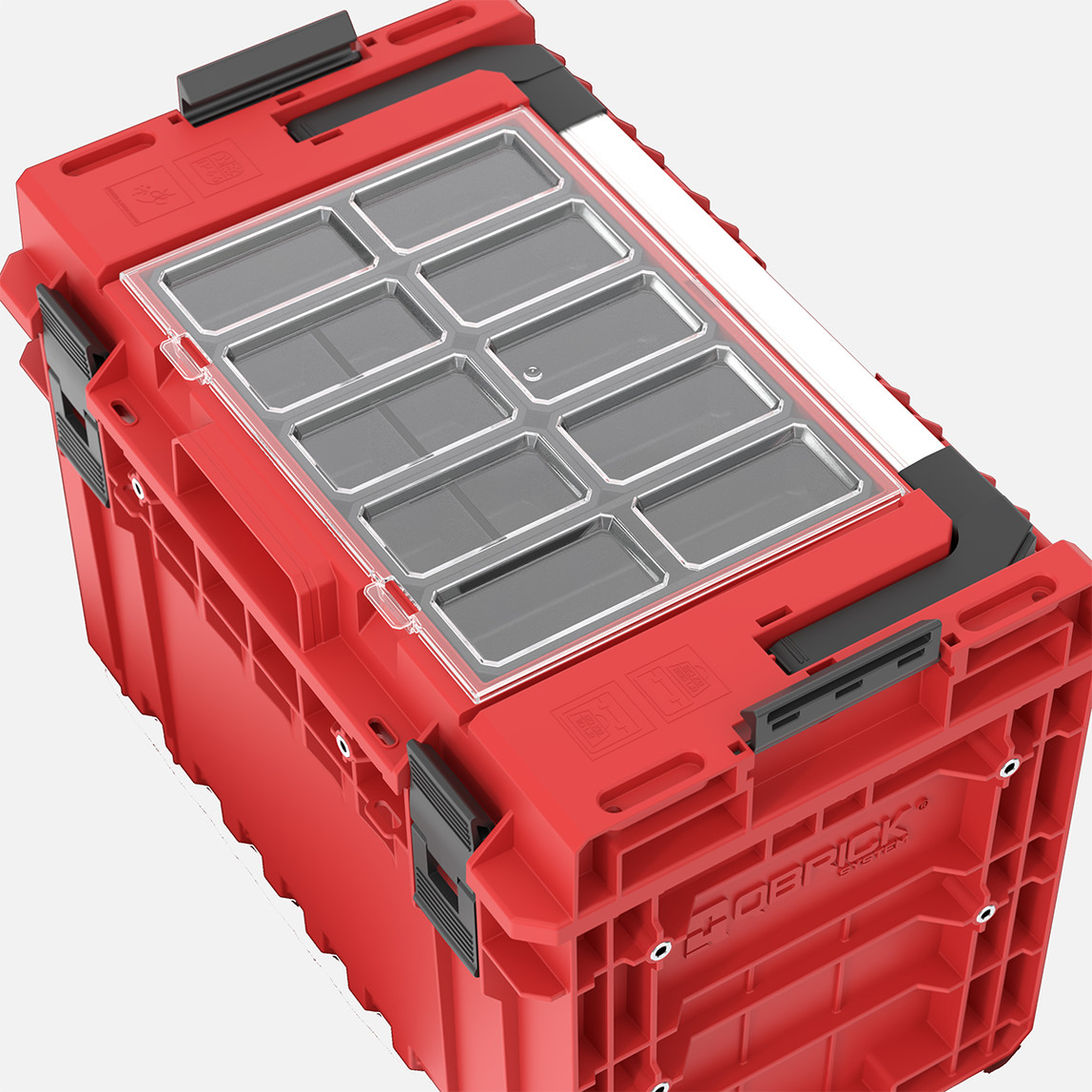    Qbrick System ONE 450 2.0 Expert RED Ultra HD Custom 52 L Takım Çantası, Kapak Organizerli, Kırmızı 