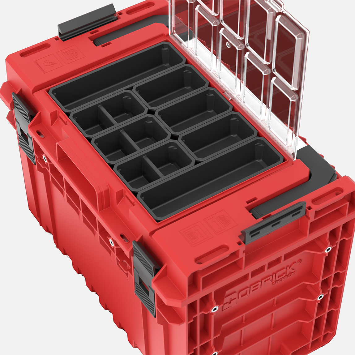    Qbrick System ONE 450 2.0 Expert RED Ultra HD Custom 52 L Takım Çantası, Kapak Organizerli, Kırmızı 