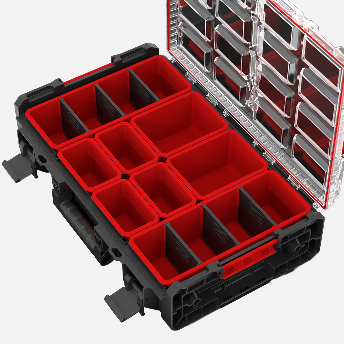   Qbrick System ONE Organizer XL 2.0 13,5 L Büyük Boy Organizer, 8 Kovalı, Siyah 