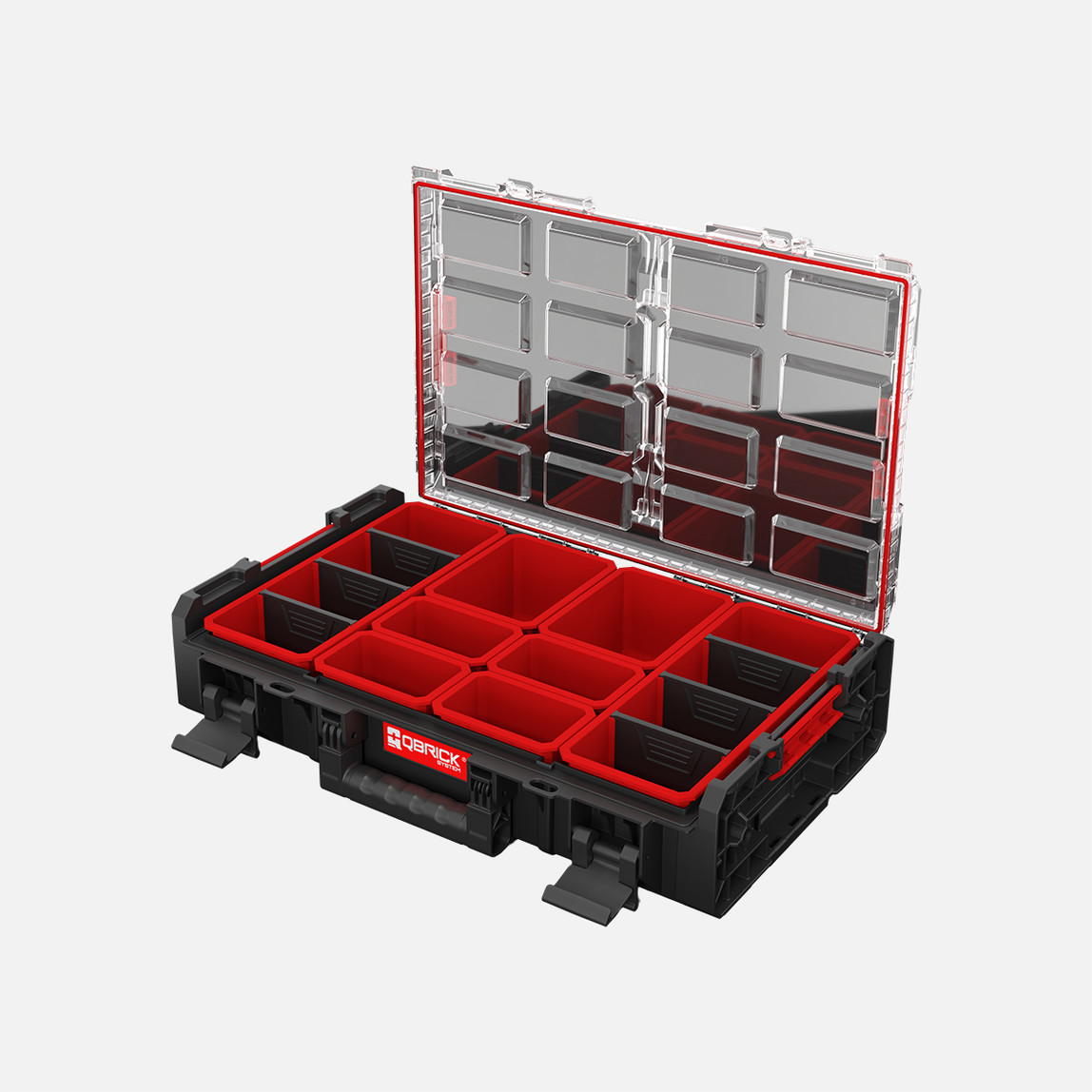    Qbrick System ONE Organizer XL 2.0 13,5 L Büyük Boy Organizer, 8 Kovalı, Siyah 