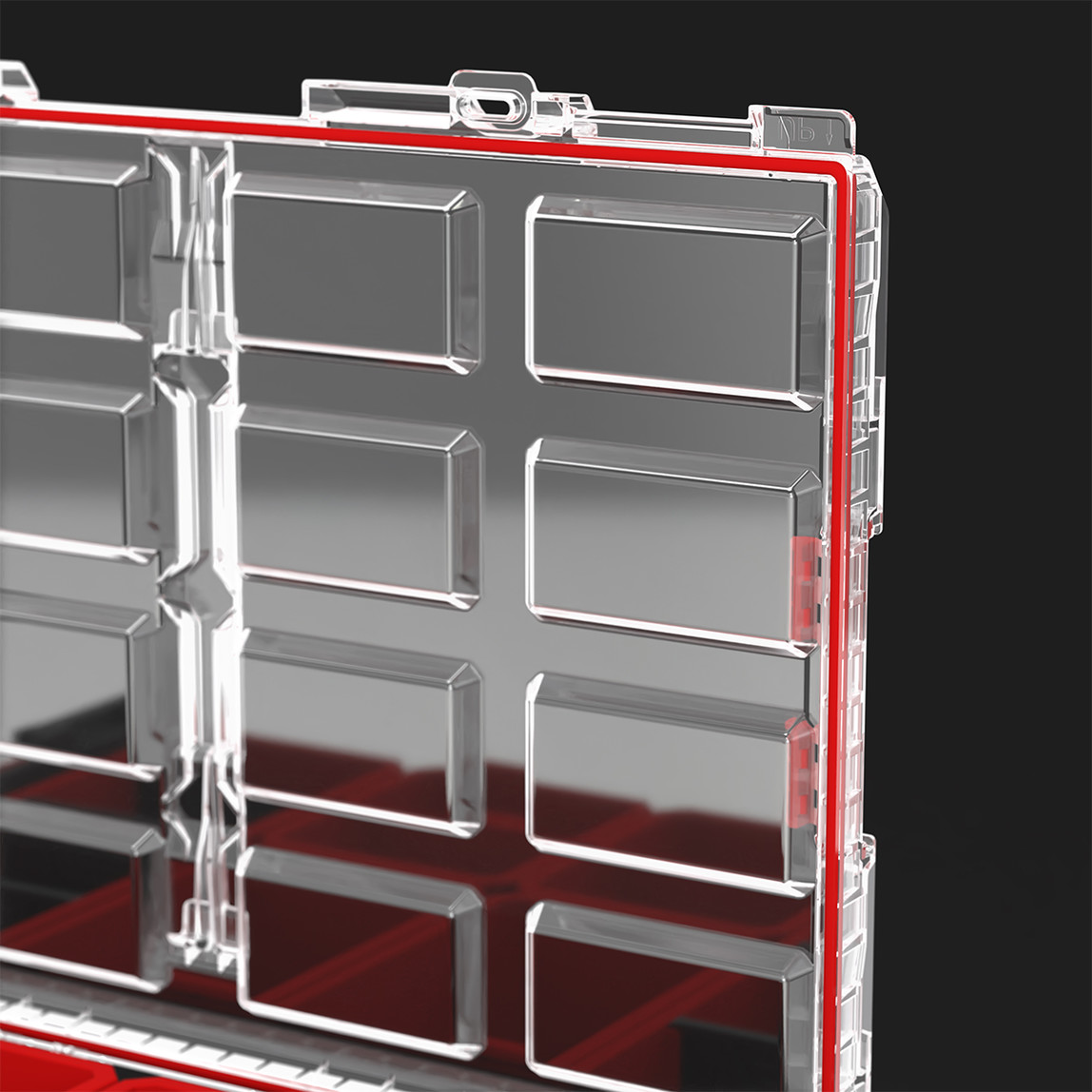    Qbrick System ONE Organizer XL 2.0 13,5 L Büyük Boy Organizer, 8 Kovalı, Siyah 