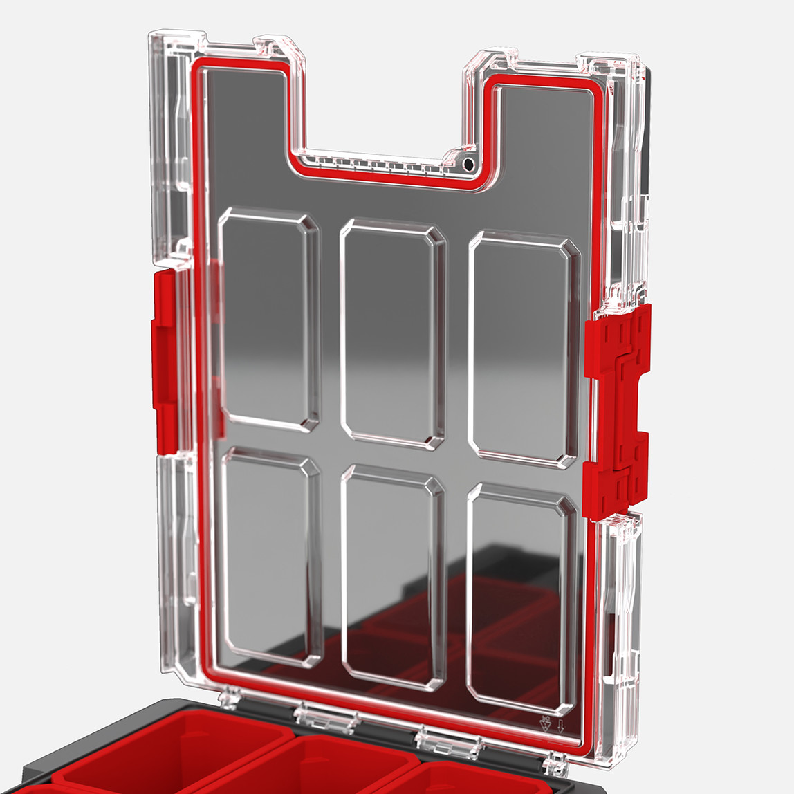    Qbrick System ONE Organizer M Plus 2.0 4 L Organizer, 5 Kovalı, Siyah 