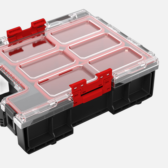 Qbrick System ONE Organizer M Plus 2.0 4 L Organizer, 5 Kovalı, Siyah