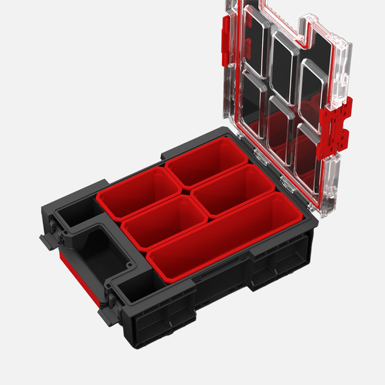 Qbrick System ONE Organizer M Plus 2.0 4 L Organizer, 5 Kovalı, Siyah