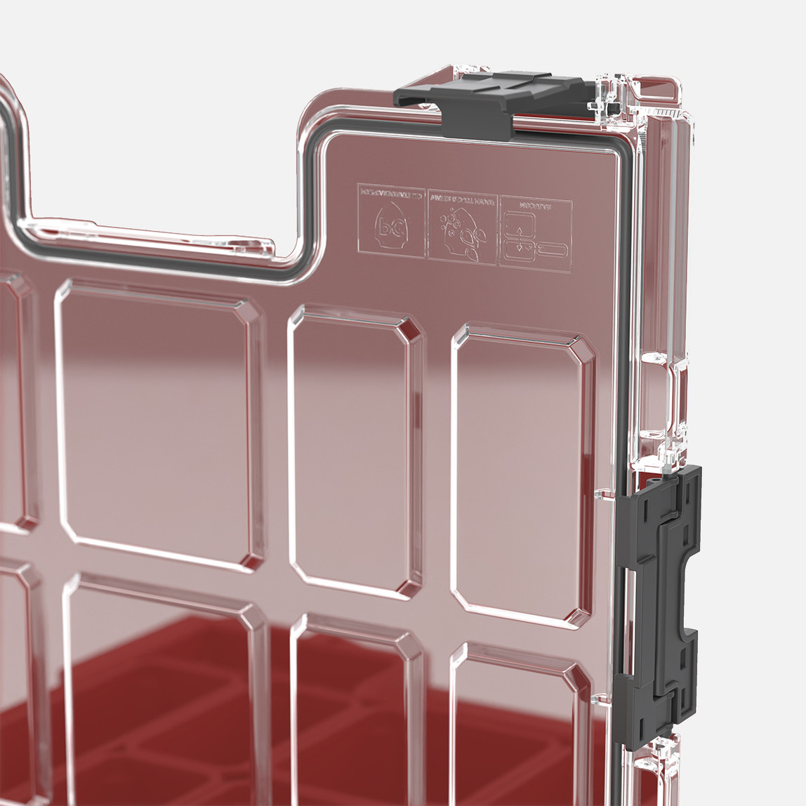    Qbrick System PRO Organizer 300 RED Ultra HD 9 L Derin Organizer, 8 Kovalı, Kırmızı 