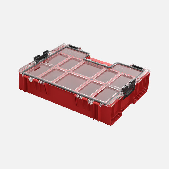 Qbrick System PRO Organizer 300 RED Ultra HD 9 L Derin Organizer, 8 Kovalı, Kırmızı