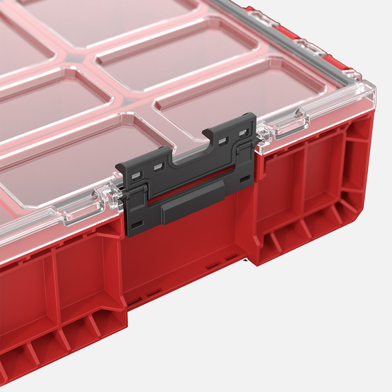 Qbrick System PRO Organizer 300 RED Ultra HD 9 L Derin Organizer, 8 Kovalı, Kırmızı