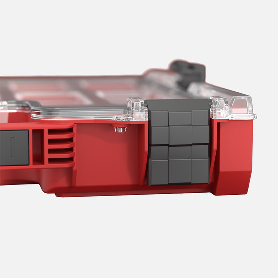 Qbrick System PRO Organizer 200 RED Ultra HD 6 L Organizer, 8 Kovalı, Kırmızı