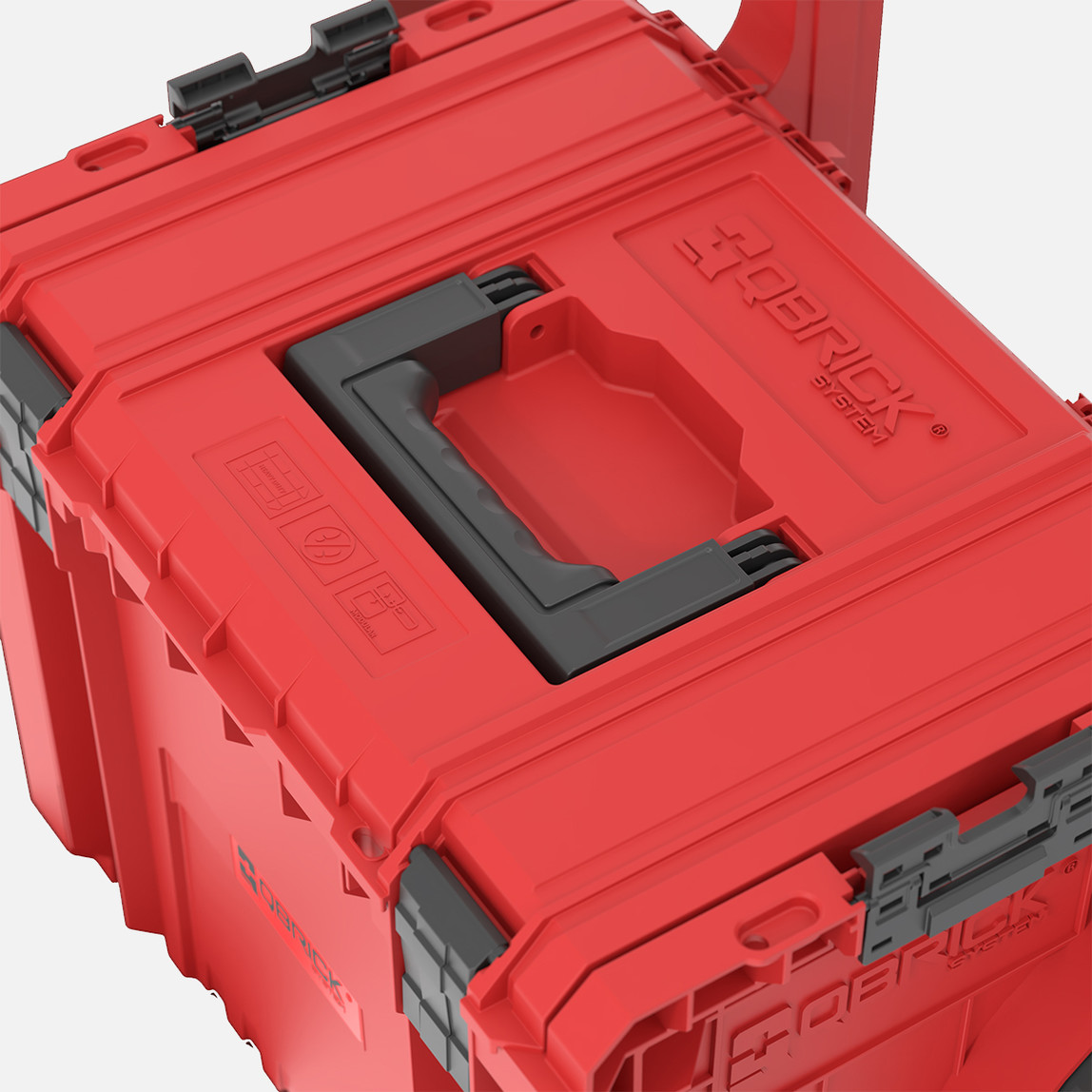    Qbrick System PRO Cart 2.0 Plus RED Ultra HD 29 L Tekerlekli Takım Çantası, 23Cm Arazi Tekerlekli, Kırmızı 