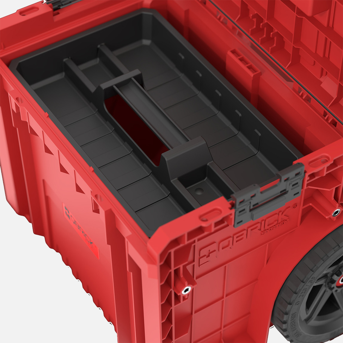    Qbrick System PRO Cart 2.0 Plus RED Ultra HD 29 L Tekerlekli Takım Çantası, 23Cm Arazi Tekerlekli, Kırmızı 