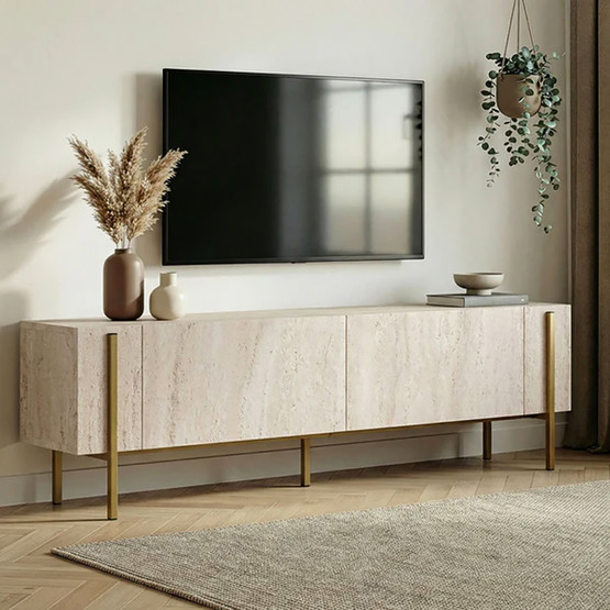 Nexus Tv Ünitesi Traverten Gold
