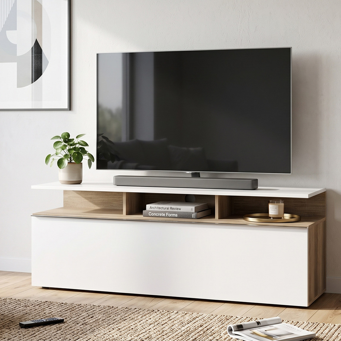    Adore Vision Çekmeceli Tv Sehpası Tori-Lake Beyaz 