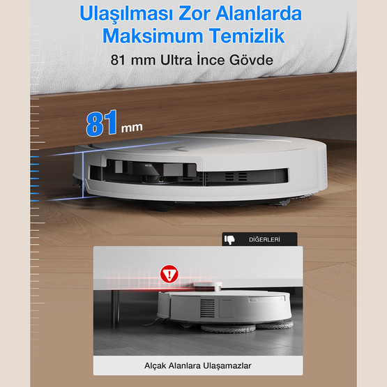 Ecovacs Deebot T50S Omni Çöp İstasyonlu Akıllı Robot Süpürge