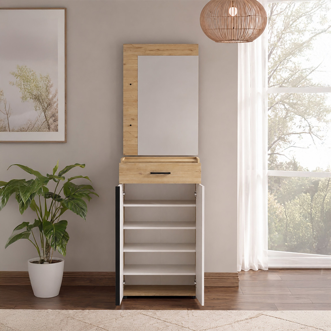    Adore Porto 2 Askılı Aynalı Vestiyer Panosu Florida Meşe 