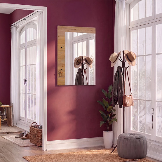Adore Porto 2 Askılı Aynalı Vestiyer Panosu Florida Meşe