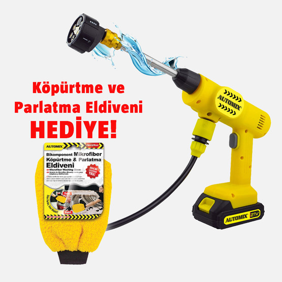 Automix Şarjlı Oto Yıkama Tabancası