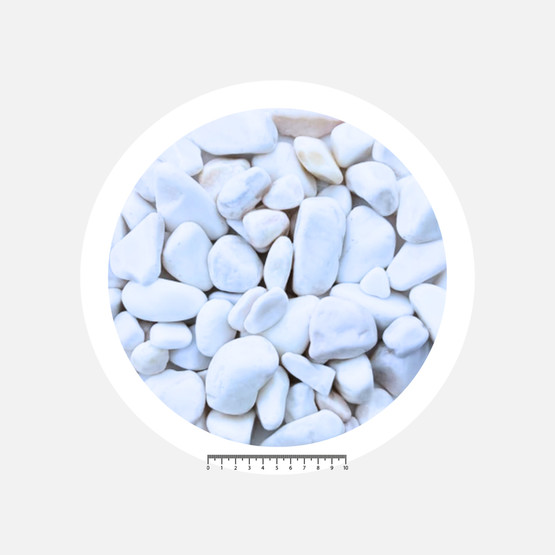 10Kg Tasstop Tamburlu Çakıl 20-40 mm Dolomit Beyaz