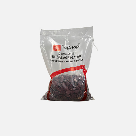 10Kg Tasstop Tamburlu Çakıl 40-60 mm Bordo