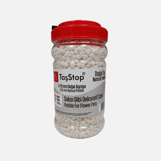 Dekoratif Saksı Kiti Beyaz 0,5Kg Solüsyon+1,5Kg Çakıl