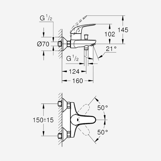 Grohe Start Eco Swift Banyo Bataryası
