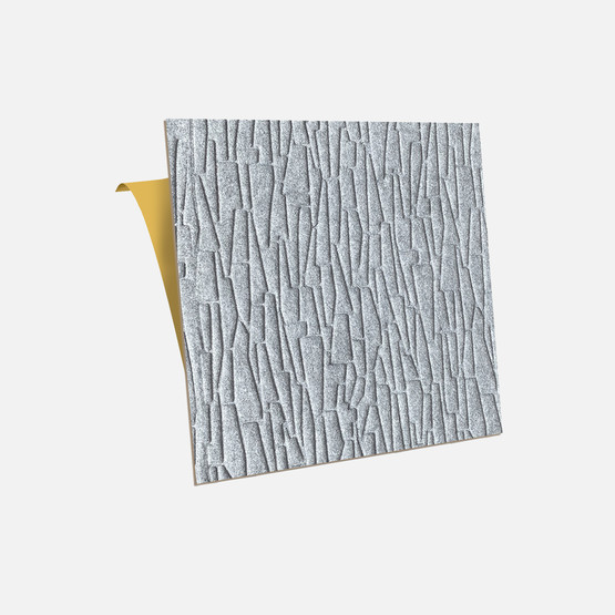 Tink Kendinden Yapışkanlı Keçe Kare Halı Geometrik Desen Gri 48x48 cm