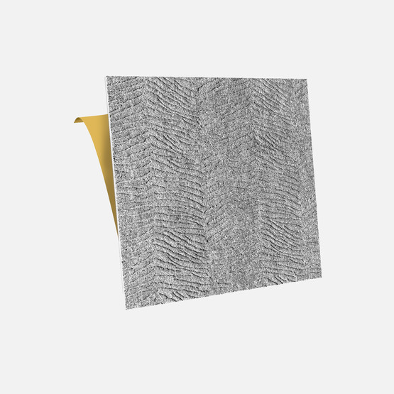 Tink Kendinden Yapışkanlı Keçe Kare Halı Kıvırcık Desen Gri 48x48 cm