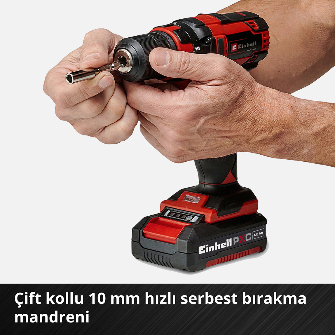   Einhell Classic TC-CD 18/35 Li (1x1,5 Ah) 35Nm Akülü Vidalama 
