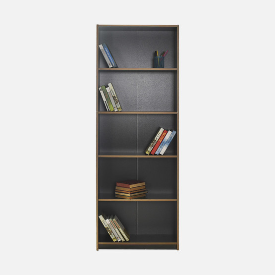 Adore Modern 5 Raflı Kitaplık Antrasit-Kontra