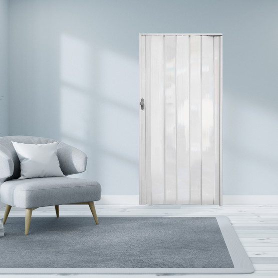 Lorin Highgloss Akordiyon Kapı Beyaz  